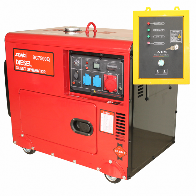 Senci sc-7500q-3 дизелов генератор 6kva ats 400v