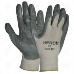 HERLY Ръкавици топени в латекс, сиви