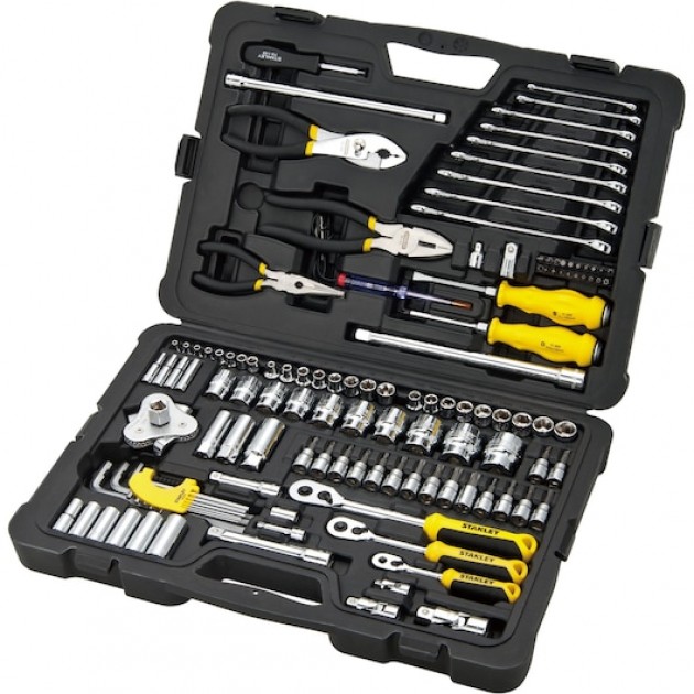 Stanley Гедоре 1/2" & 3/8" & 1/4", 125 части 