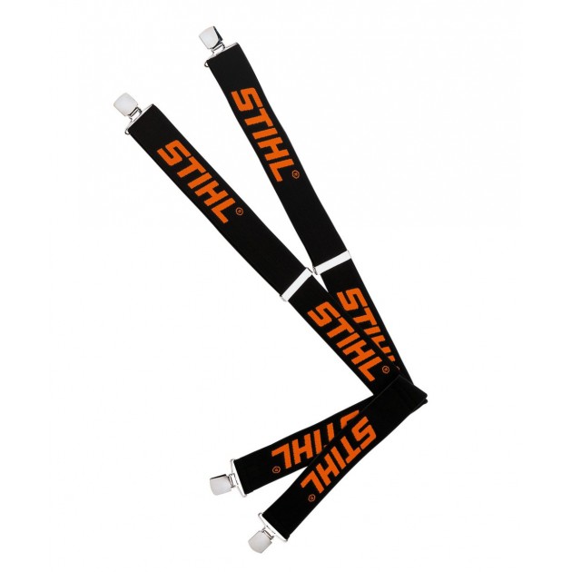 STIHL Тиранти с метални катарами, черни, 130 cm