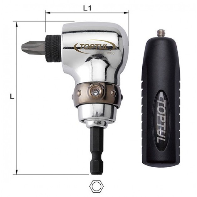 TOPTUL Ъглова предавка 1/4" FTGC0808, 83 mm