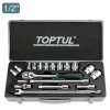 TOPTUL Гедоре 1/2" GCAD1810, 18 части 