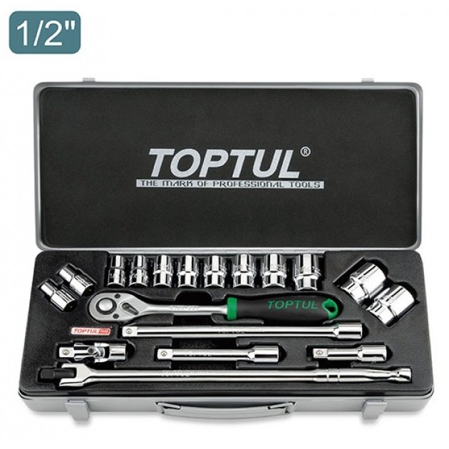 TOPTUL Гедоре 1/2" GCAD1810, 18 части 