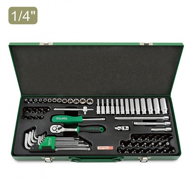 TOPTUL Гедоре 1/4" GCAD7202, 72 части 