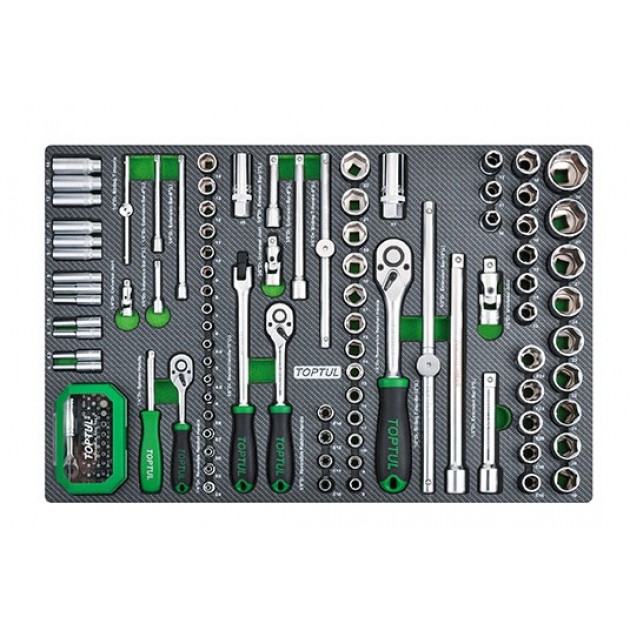 TOPTUL GE-21405 количка с инструменти  214 части 7 секции